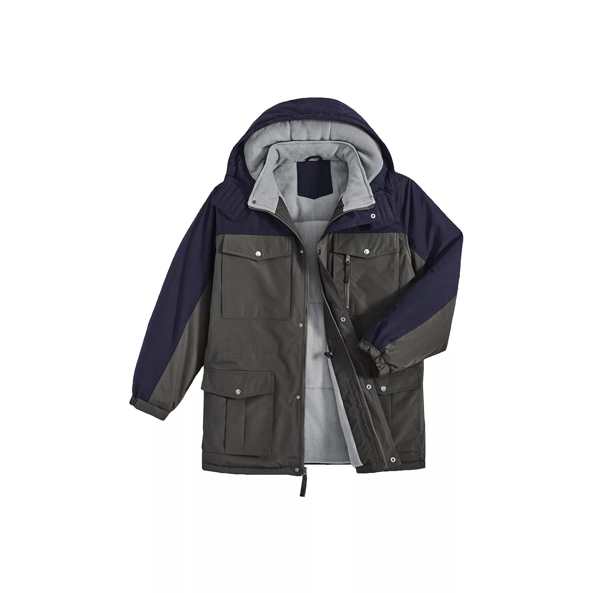 Men's Victory Outfitters Heavyweight Hooded Parka, Size: Medium, Gray Navy Product Image