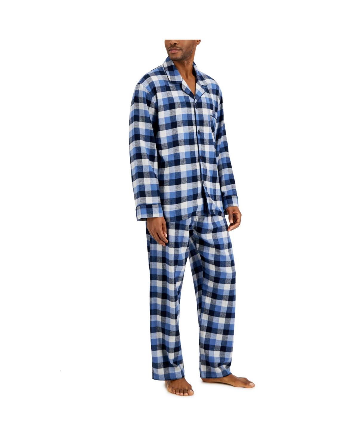 Men's Hanes Ultimate® Plaid Flannel Pajama Set, Size: XL, Red Buffalo Plaid Product Image