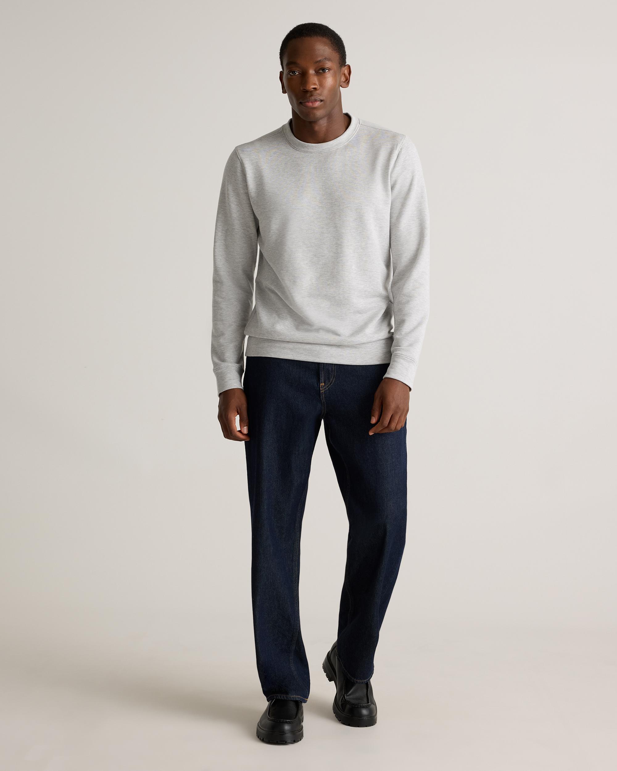 Quince | Men's Supersoft Fleece Crew Neck Alpaca Sweater Size XL, Lenzing Modal Product Image