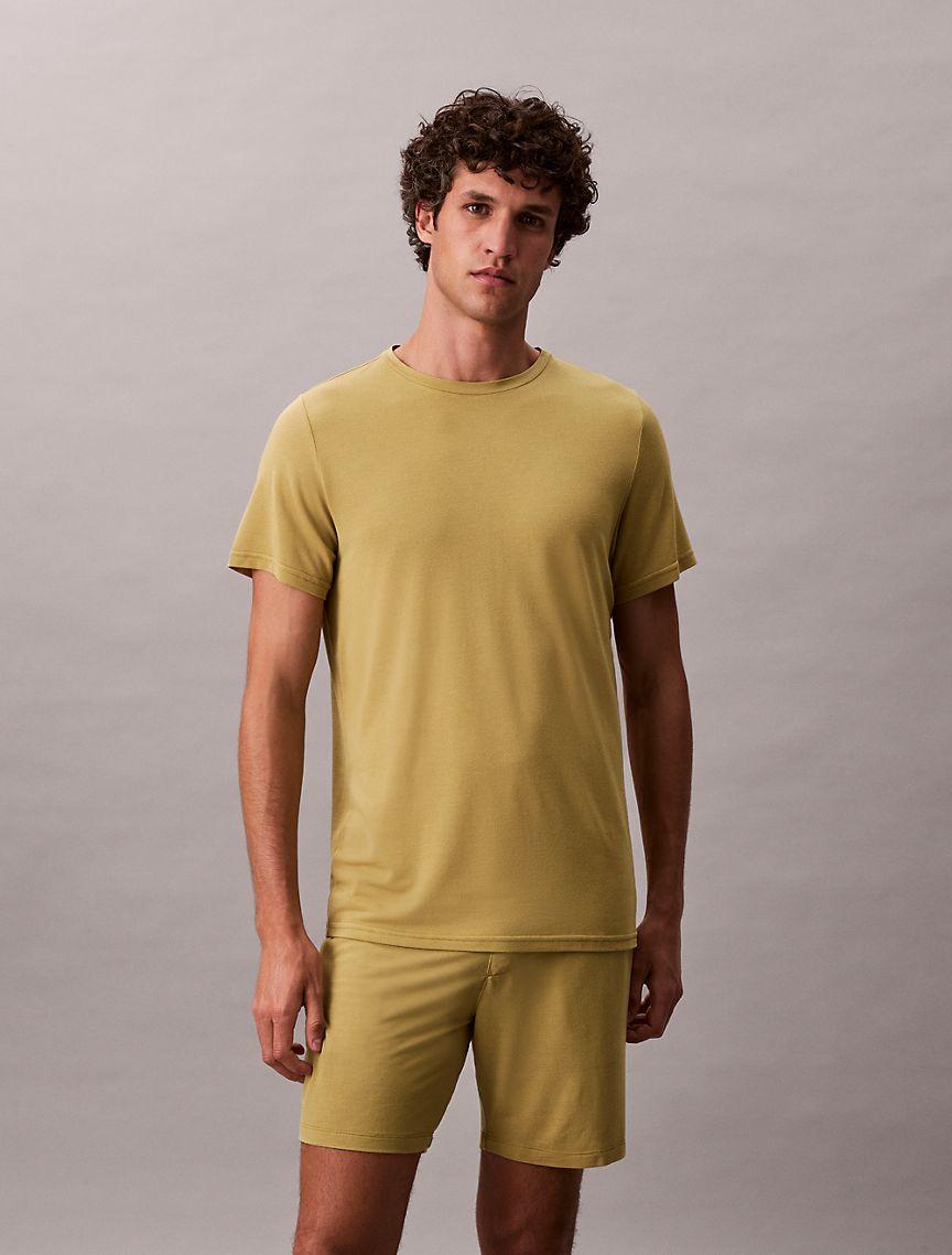 Calvin Klein Mens Modal Pique Classic T-Shirt - Beige Product Image