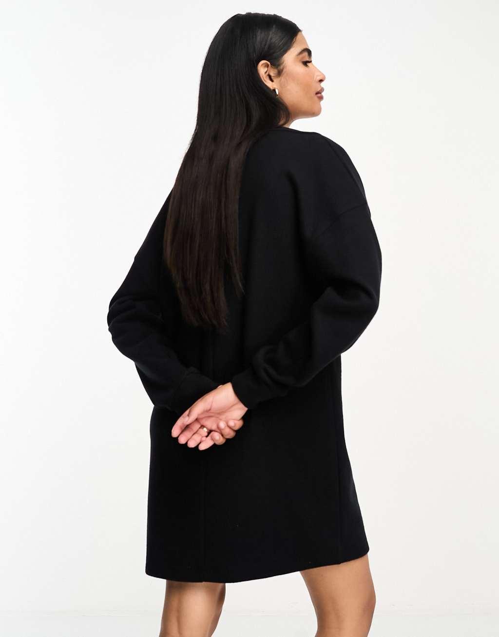ASOS DESIGN super soft slouchy v neck sweater mini dress Product Image