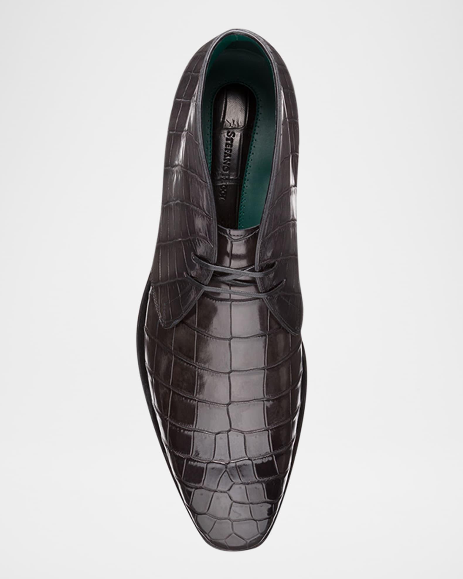 Men's Crocodile Leather Chukka Boots  Product Image