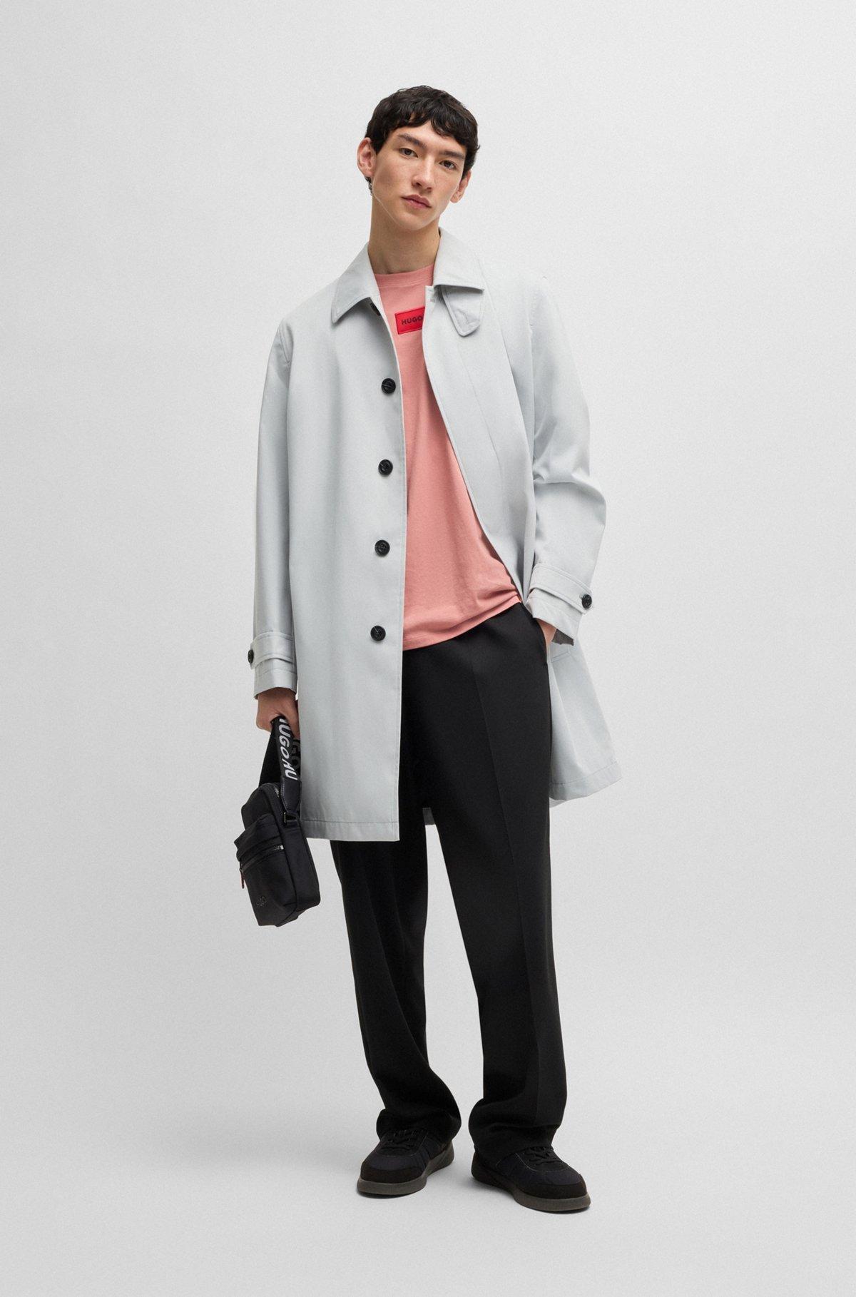 Regular-fit coat in water-repellent fabric Product Image