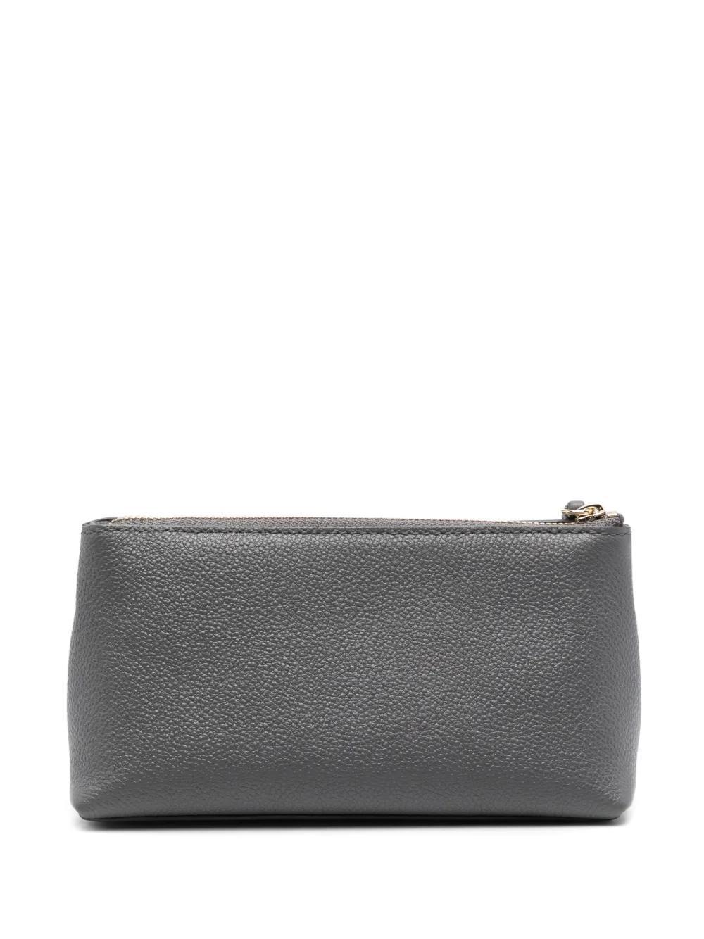 FURLA Logo-stamp Makeup Bag In Grey Product Image