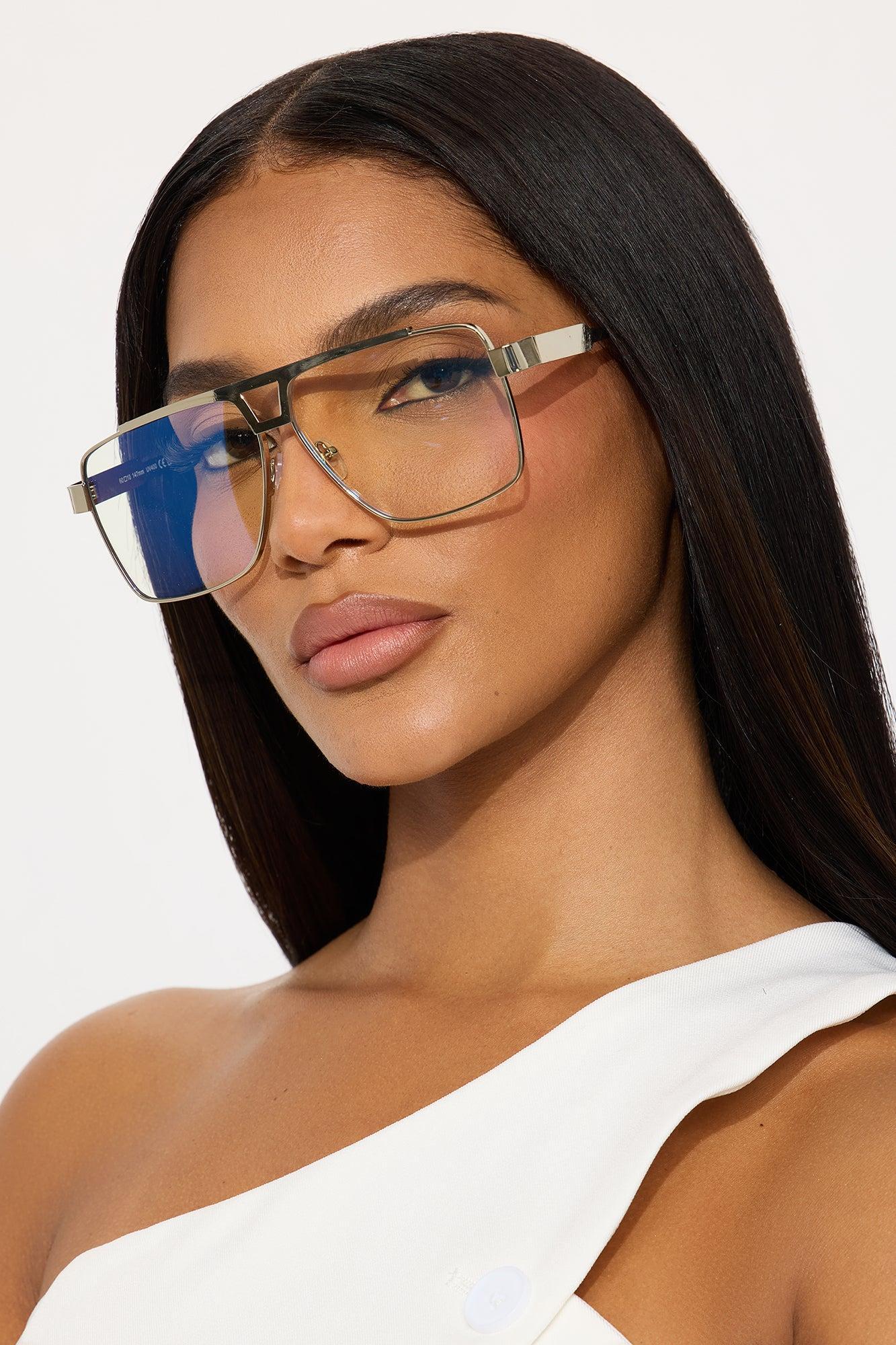 Taken Care Of Blue Light Glasses - Silver Female Product Image