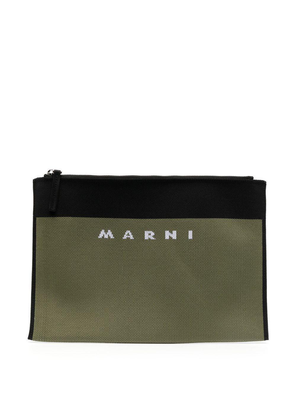 logo-jacquard clutch bag Product Image
