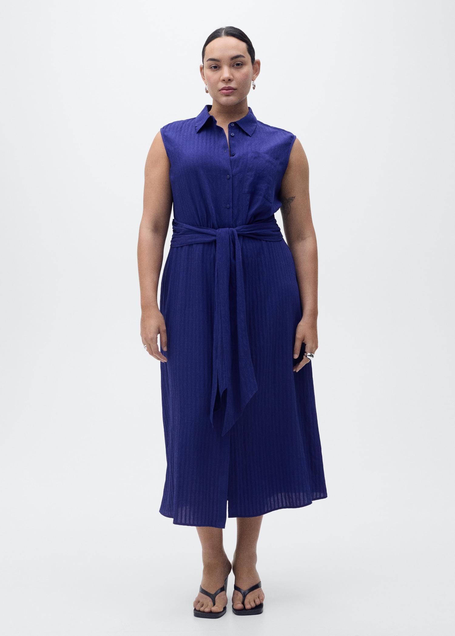 Bow shirt dress - Women | MANGO USA Product Image
