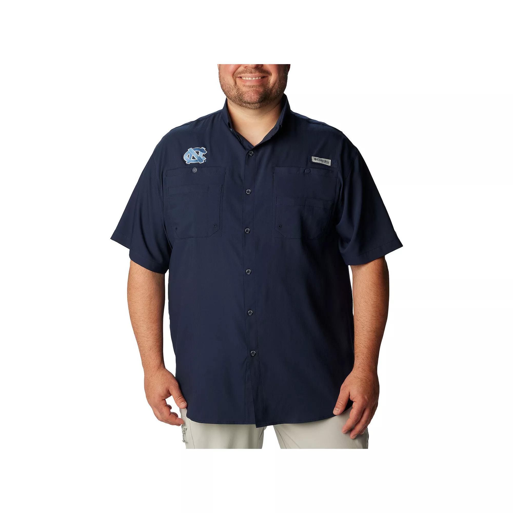 Men's Columbia Navy North Carolina Tar Heels Big & Tall Collegiate Tamiami Button-Down Shirt, Size: 3XLT, Blue Product Image
