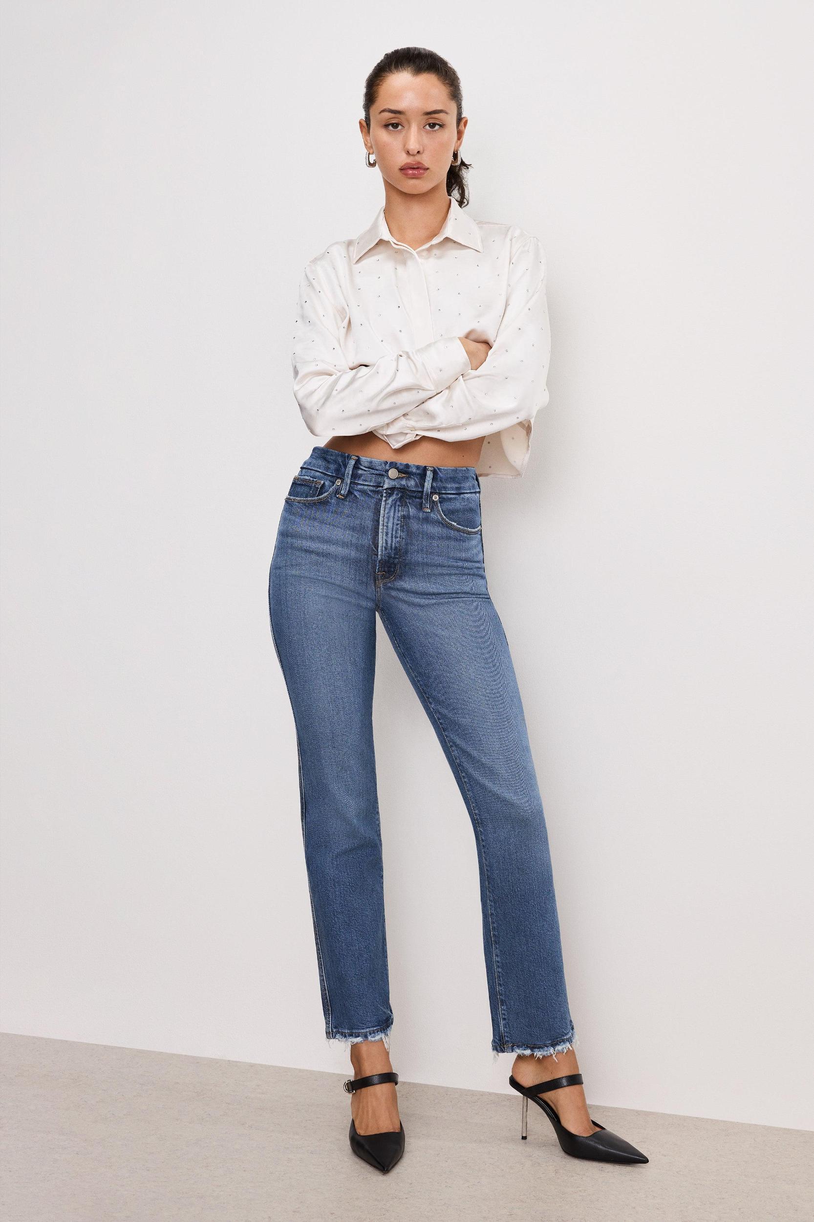 SOFT-TECH GOOD CURVE STRAIGHT JEANS | INDIGO737 Product Image