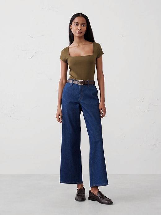 Soft Stretch Square-Neck T-Shirt Product Image