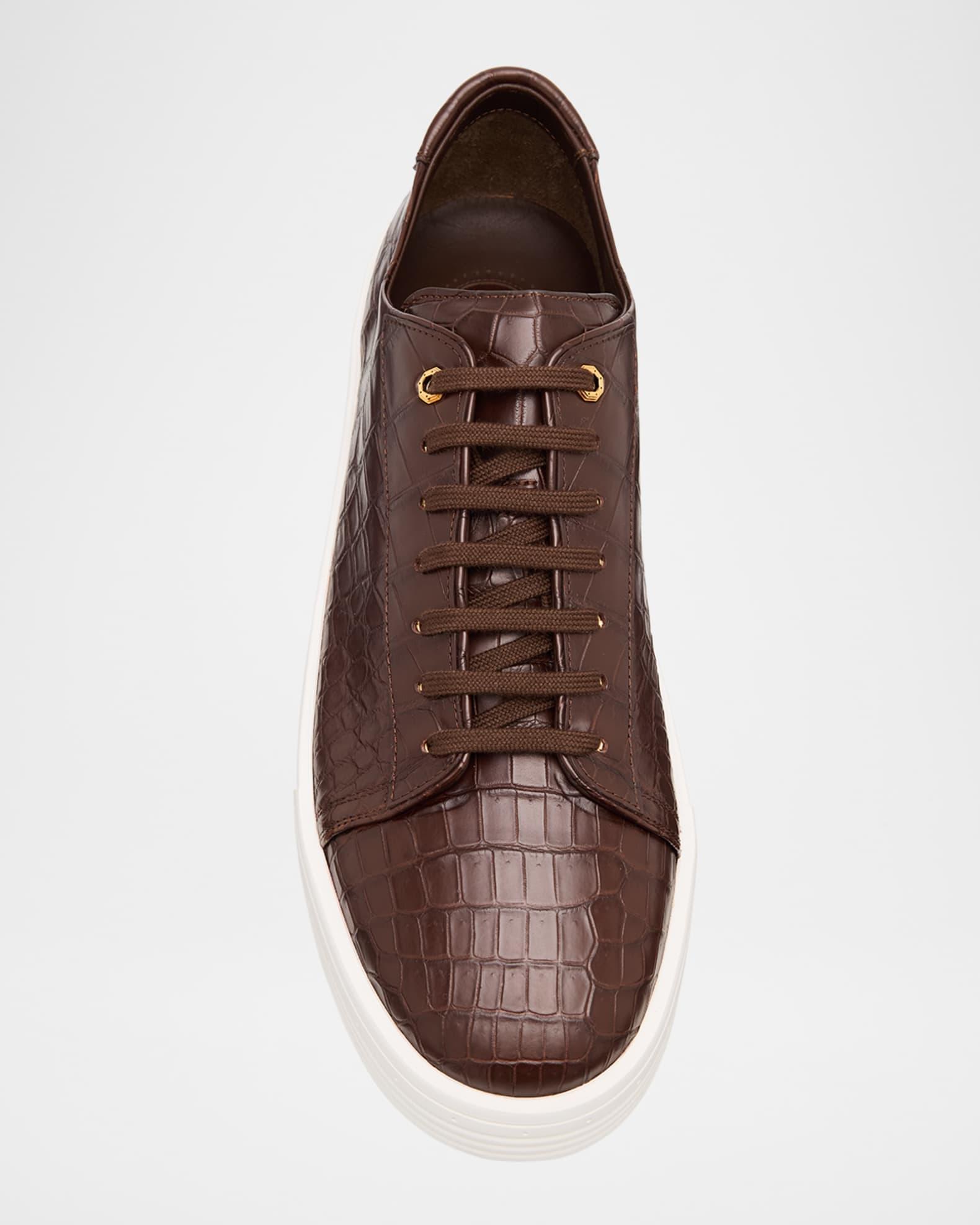 Men's Crocodile Leather Sneakers Product Image