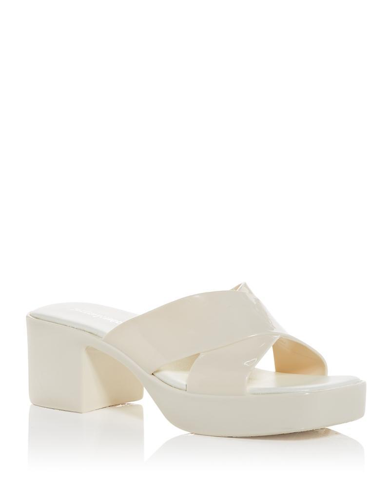 Jeffrey Campbell Womens Bubblegum Jelly Platform High Heel Slide Sandals Product Image