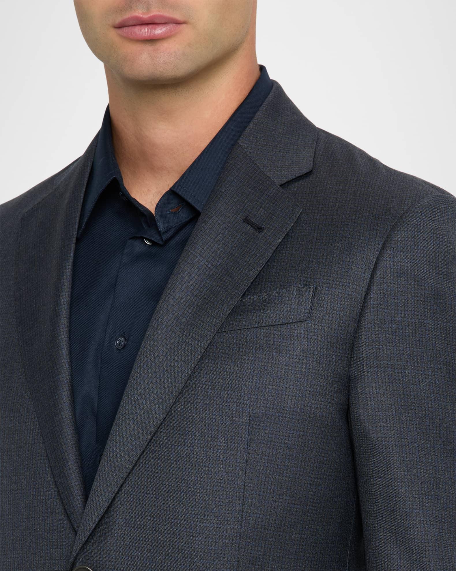 Men's 130's Wool Petite Check G Line Two-Piece Suit Product Image