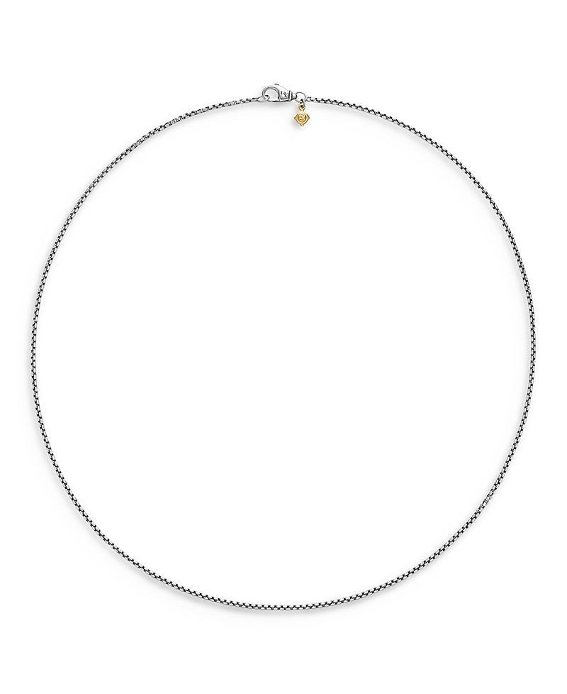 David Yurman Box Chain Necklace with an Accent of 14K Gold, 1.7mm, 16 Product Image