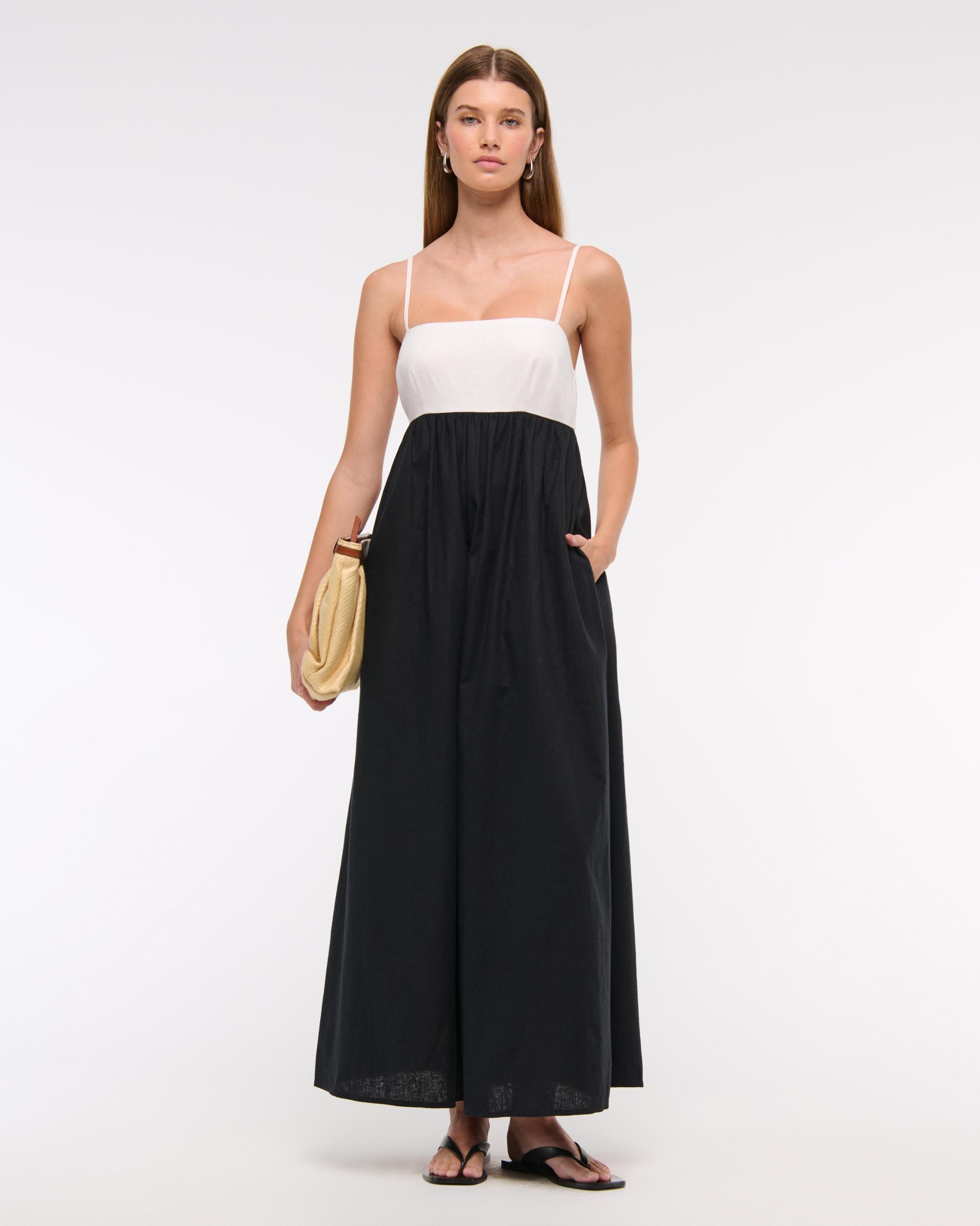 Tie-Back Babydoll Maxi Dress Product Image
