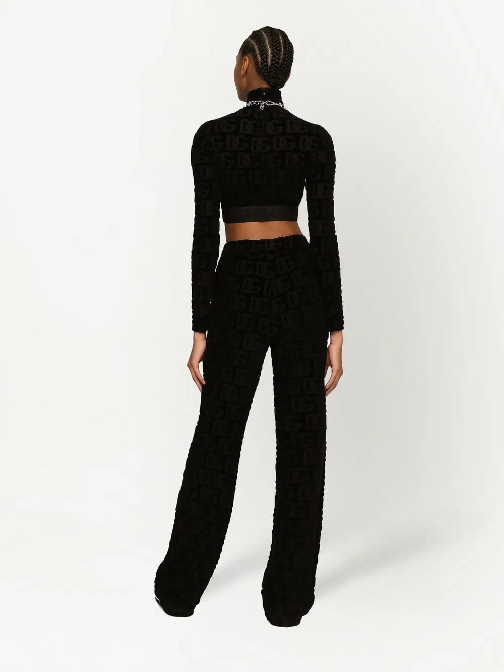 DG-logo jacquard crop top Product Image