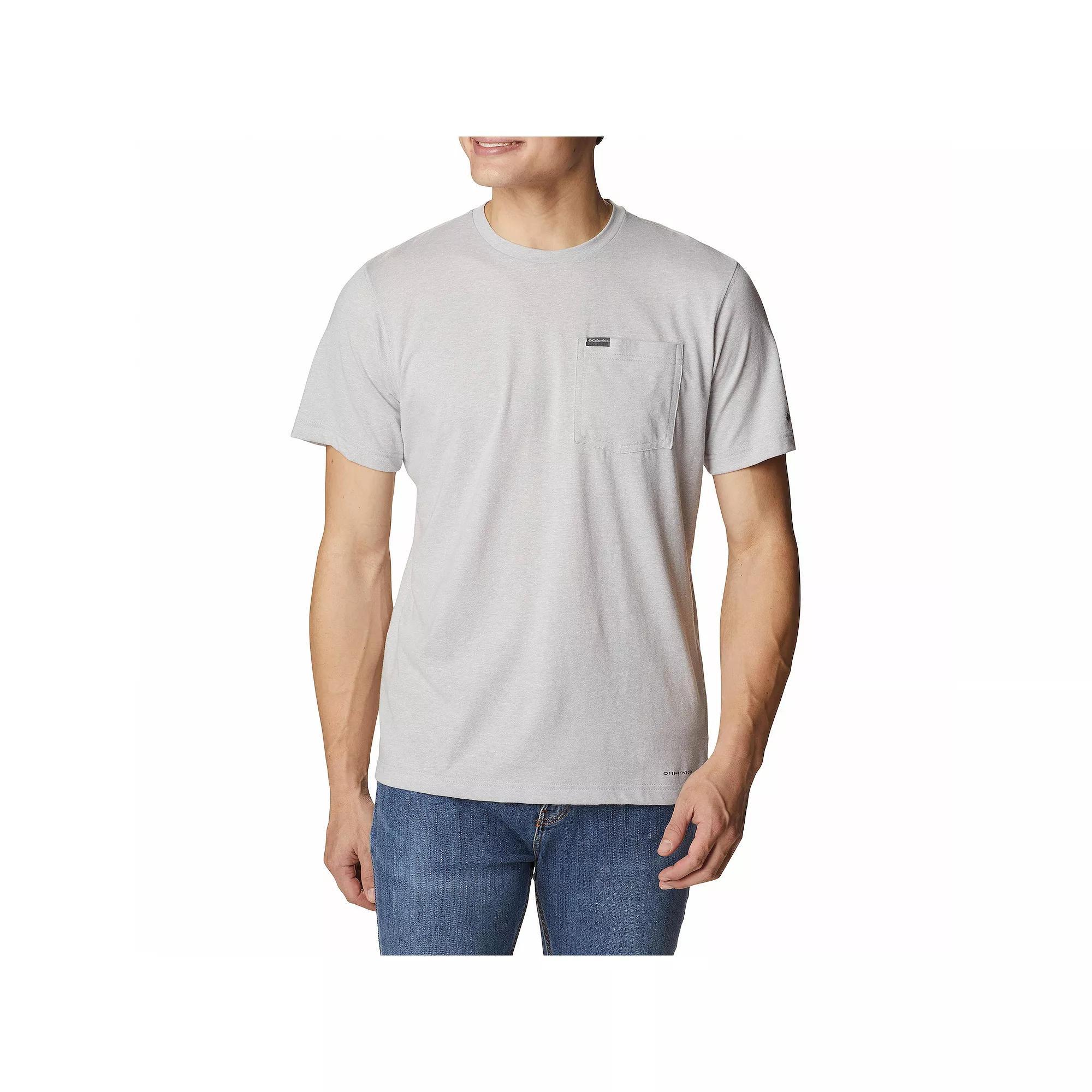 Men's Columbia Thistletown Hills™ Pocket Tee, Size: XL, Columbia Grey Grey Product Image
