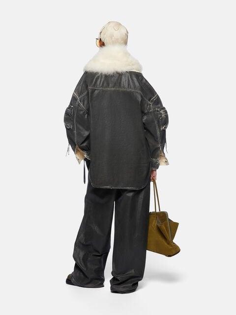 Navy blue long pants Product Image