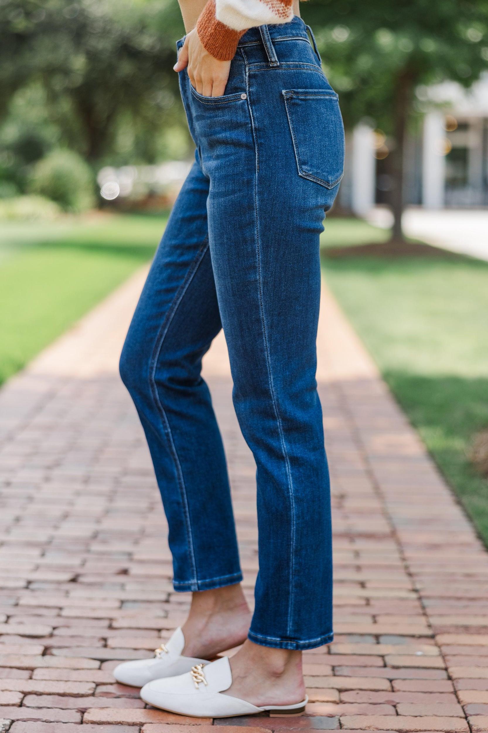 KanCan: On My Mind Dark Wash Straight Leg Jeans Female Product Image