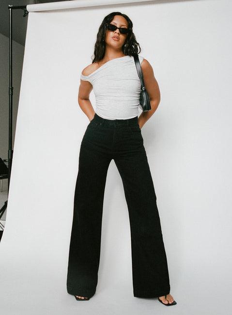 Goldie High Wide Jean True Black Product Image
