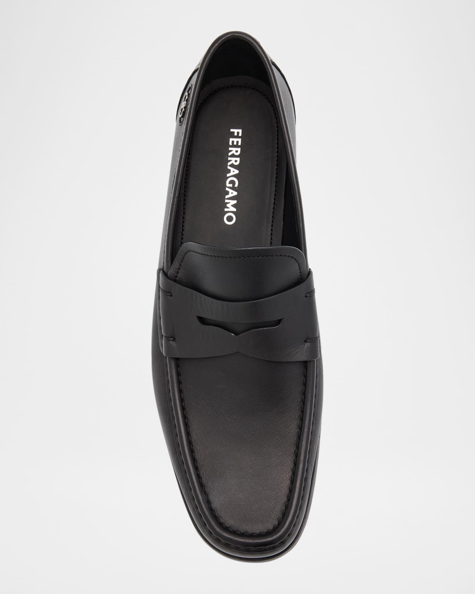 Men's Athen Leather Moc-Toe Penny Loafers Product Image