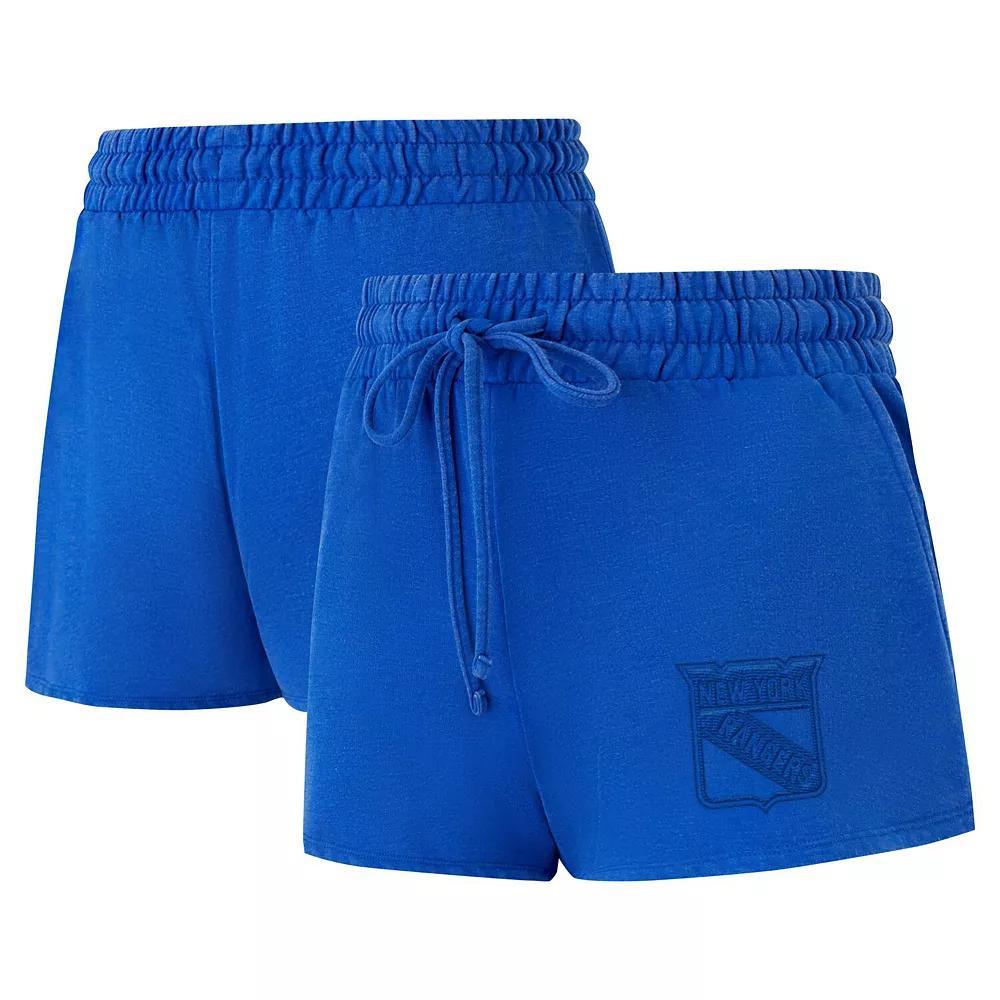 Women's Concepts Sport Blue New York Rangers Volley Fleece Shorts, Size: Large, Ran Blue Product Image
