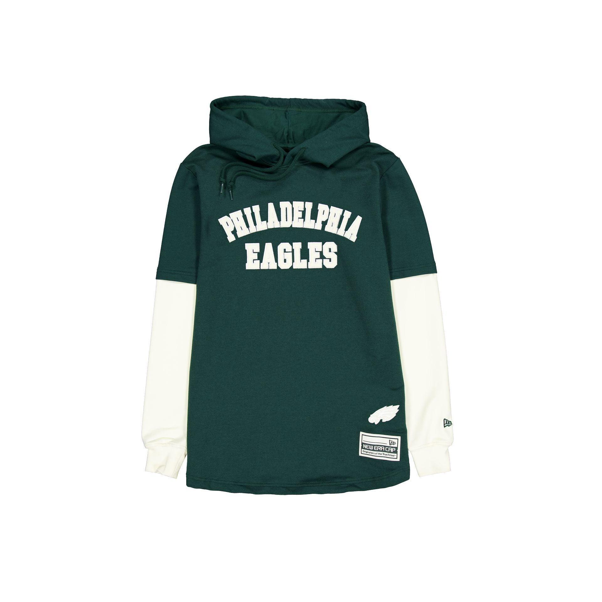 Philadelphia Eagles Dark Green Logo Select Hooded T-Shirt Male Product Image