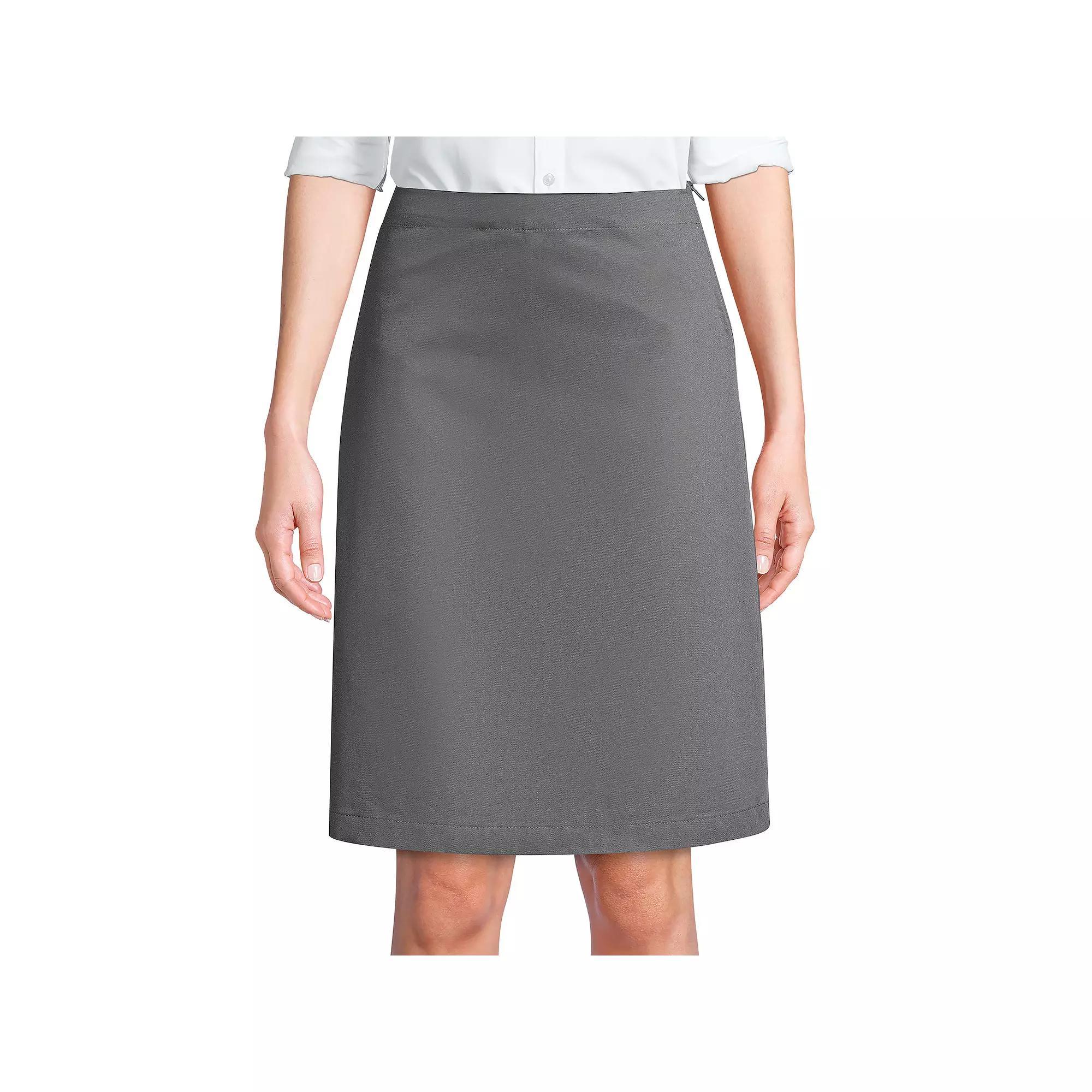 Women's Lands' End School Uniform Blend Chino Skort, Size: 0, Arctic Gray Product Image