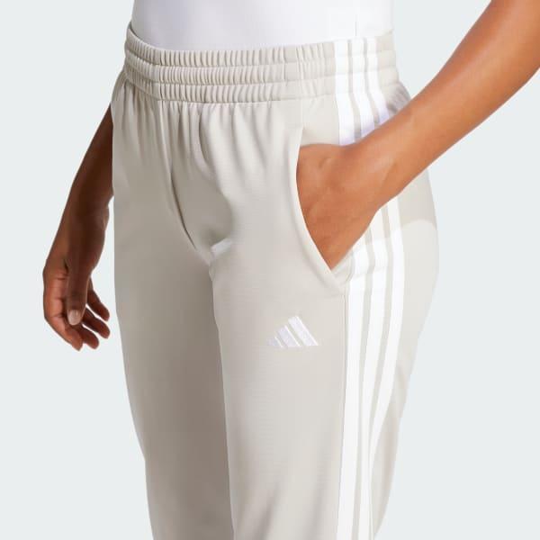 adidas Tricot 3-Stripes Track Pants Beige XS Womens Product Image