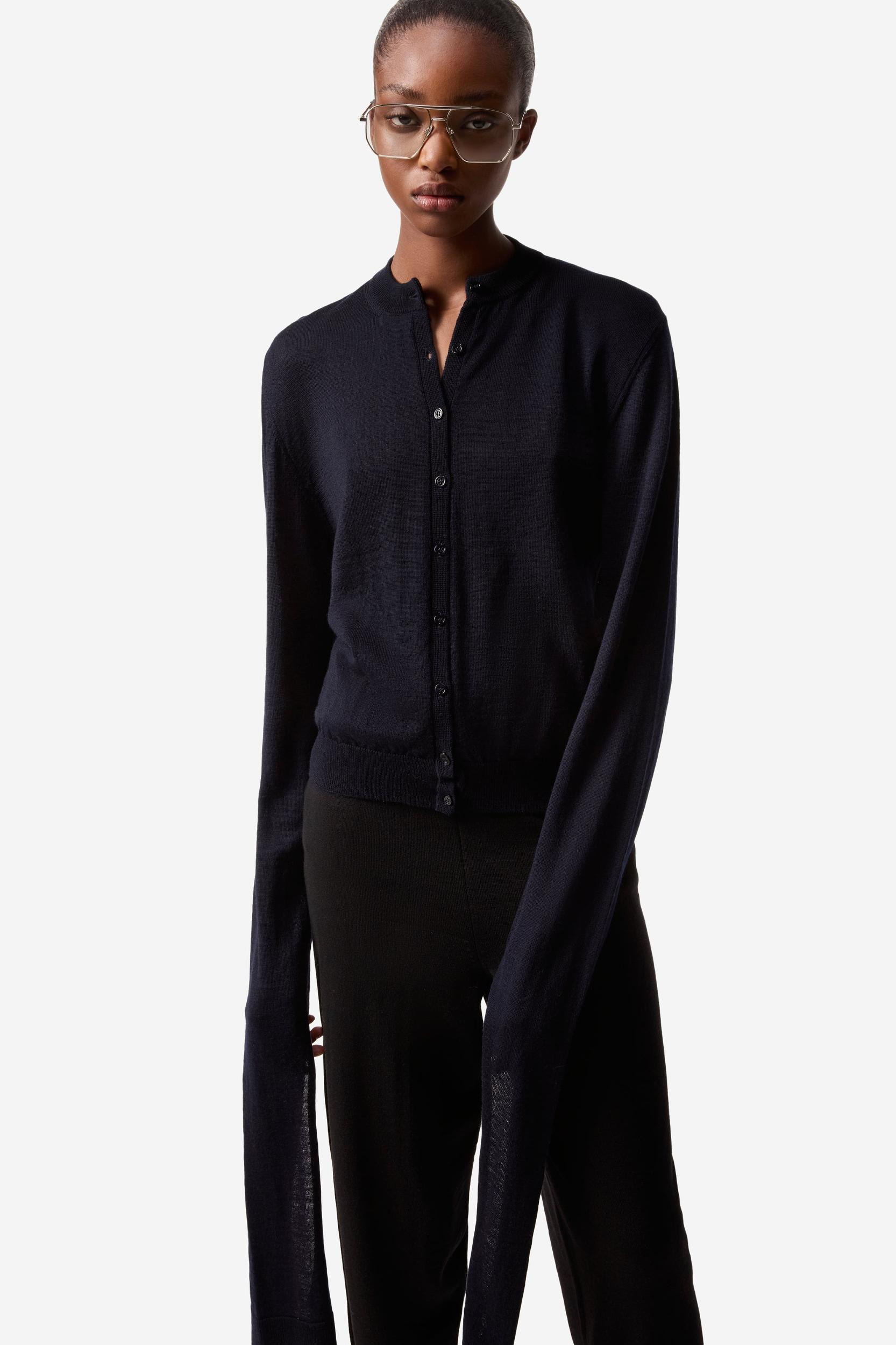 Knotted Sleeved Cardigan Product Image