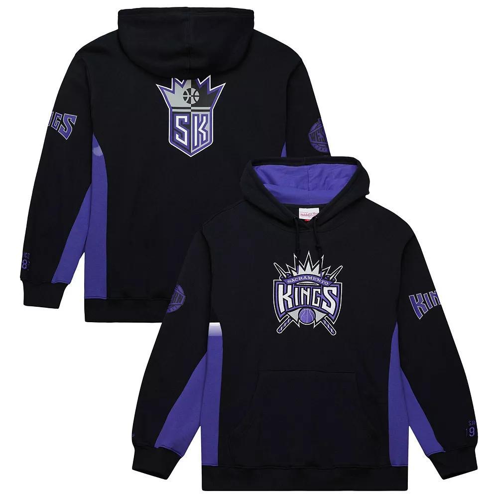 Men's Mitchell & Ness Black Sacramento Kings Hardwood Classics Team Origins Fleece Pullover Hoodie, Size: Large, Kng Black Product Image
