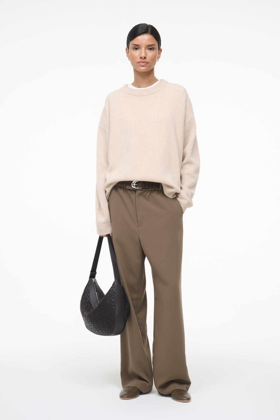 LARGE DEMY SHOULDER BAG | ESPRESSO WOVEN LEATHER Product Image