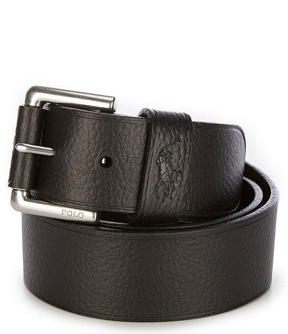 Mens Pebbled Leather Belt Product Image