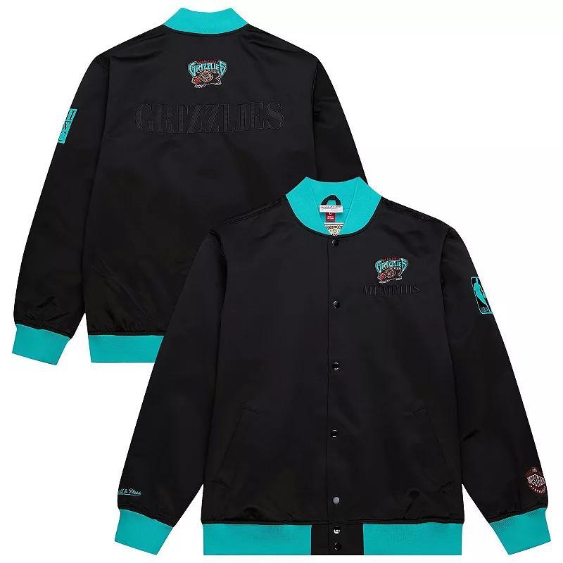 Men's Mitchell & Ness Black Memphis Grizzlies Hardwood Classics Team OG 3.0 Lightweight Satin Full-Snap Jacket, Size: Medium, Grz Black Product Image