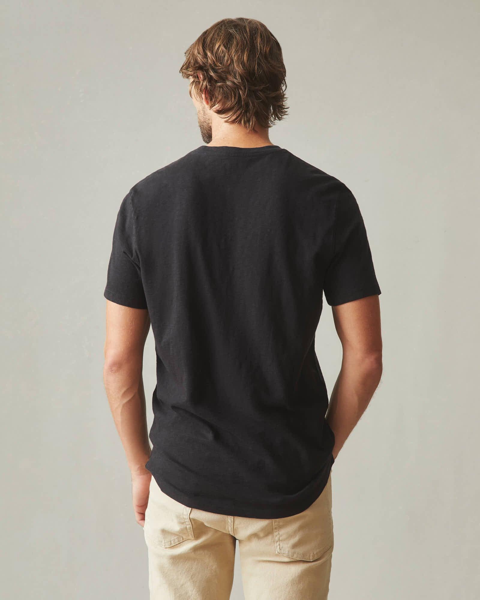 Men's Premium Slub V-Neck Tee - Black Male Product Image