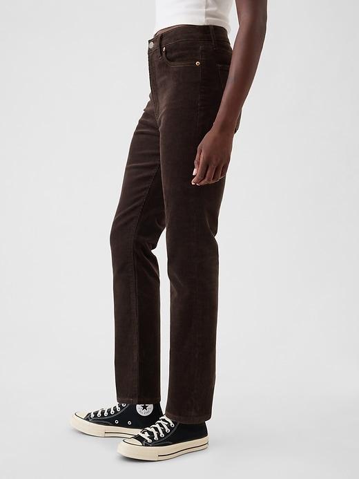 High Rise Corduroy Vintage Slim Pants Product Image