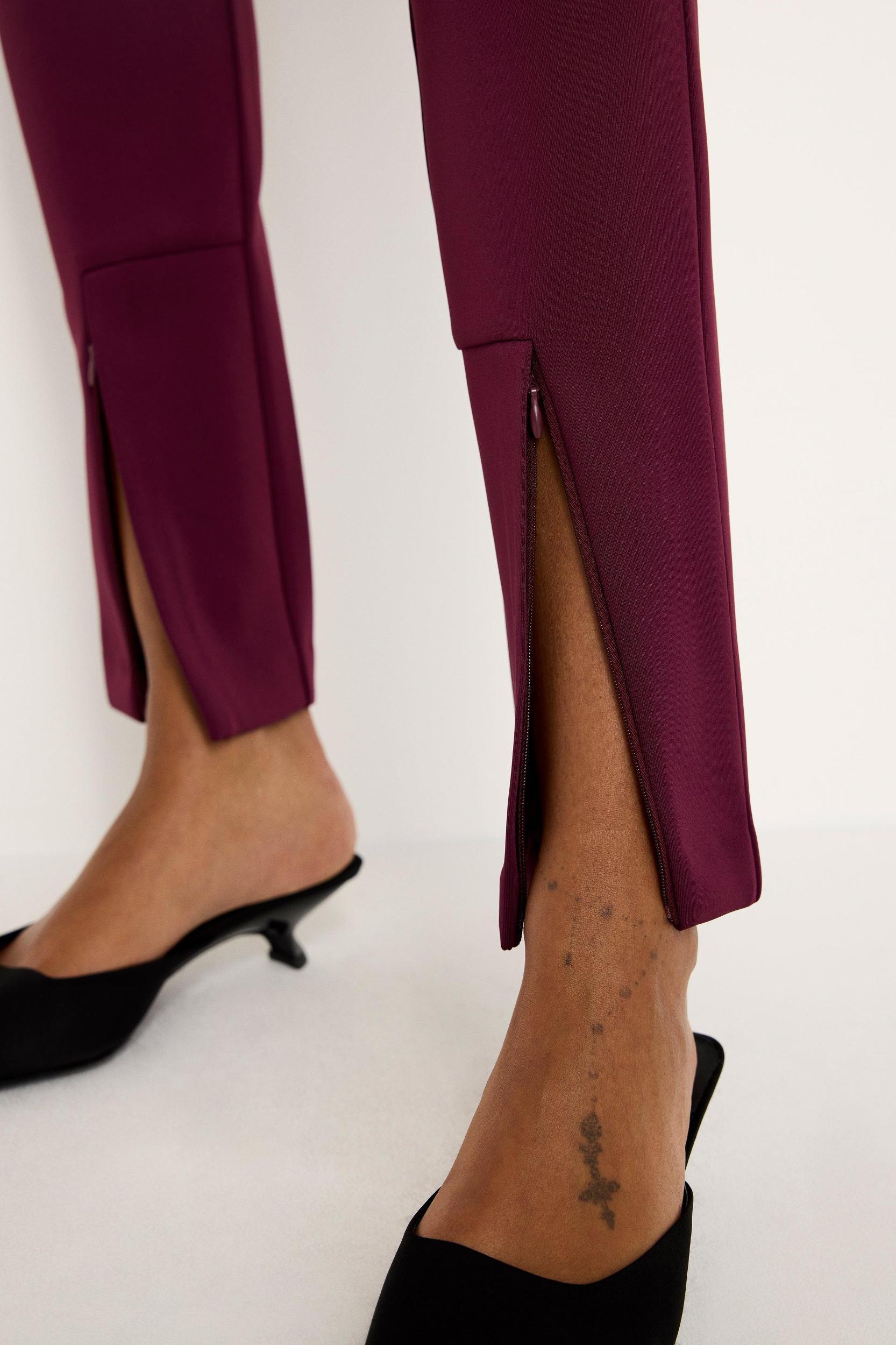SCUBA PULL-ON SLIM TROUSERS | OXBLOOD002 Product Image