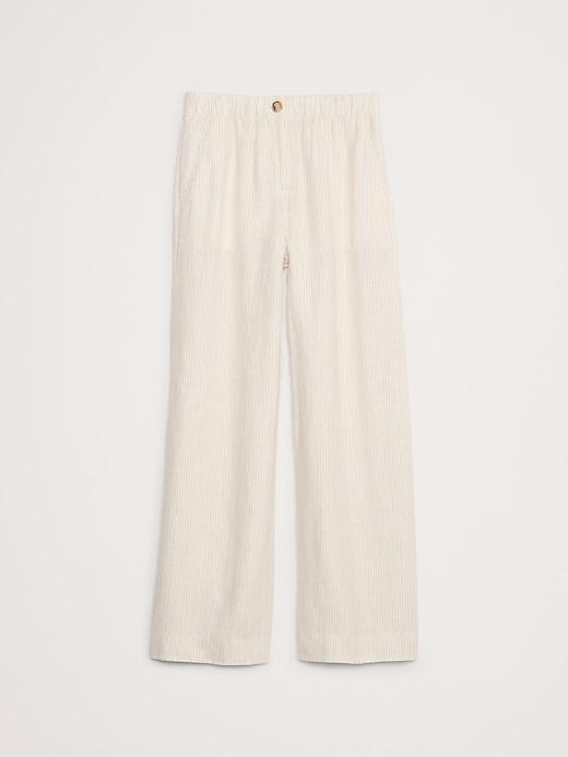 High-Rise Wide-Leg Linen Pull-On Pant Product Image