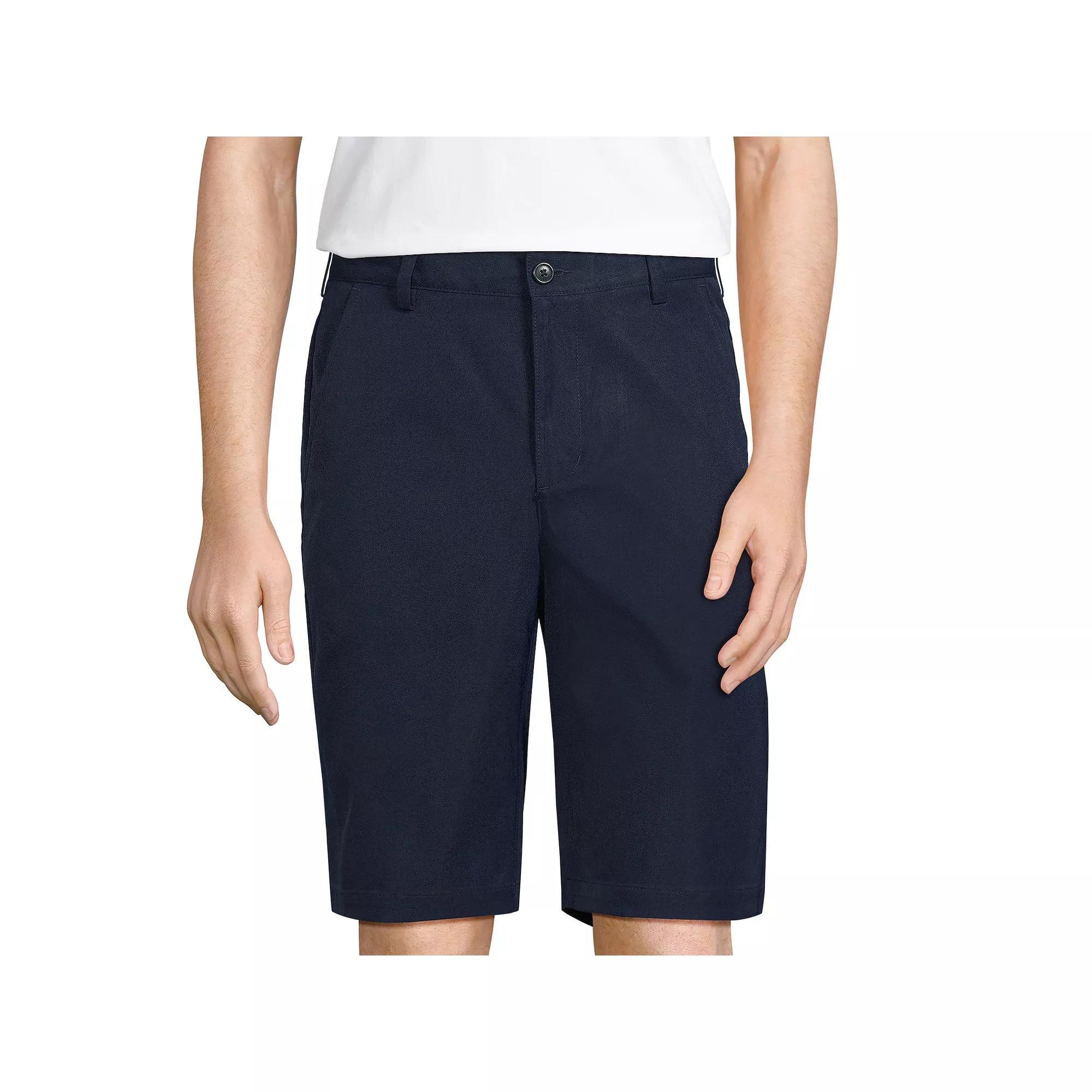Men's Lands' End School Uniform Performance Chino Shorts, Size: 29, Green Product Image