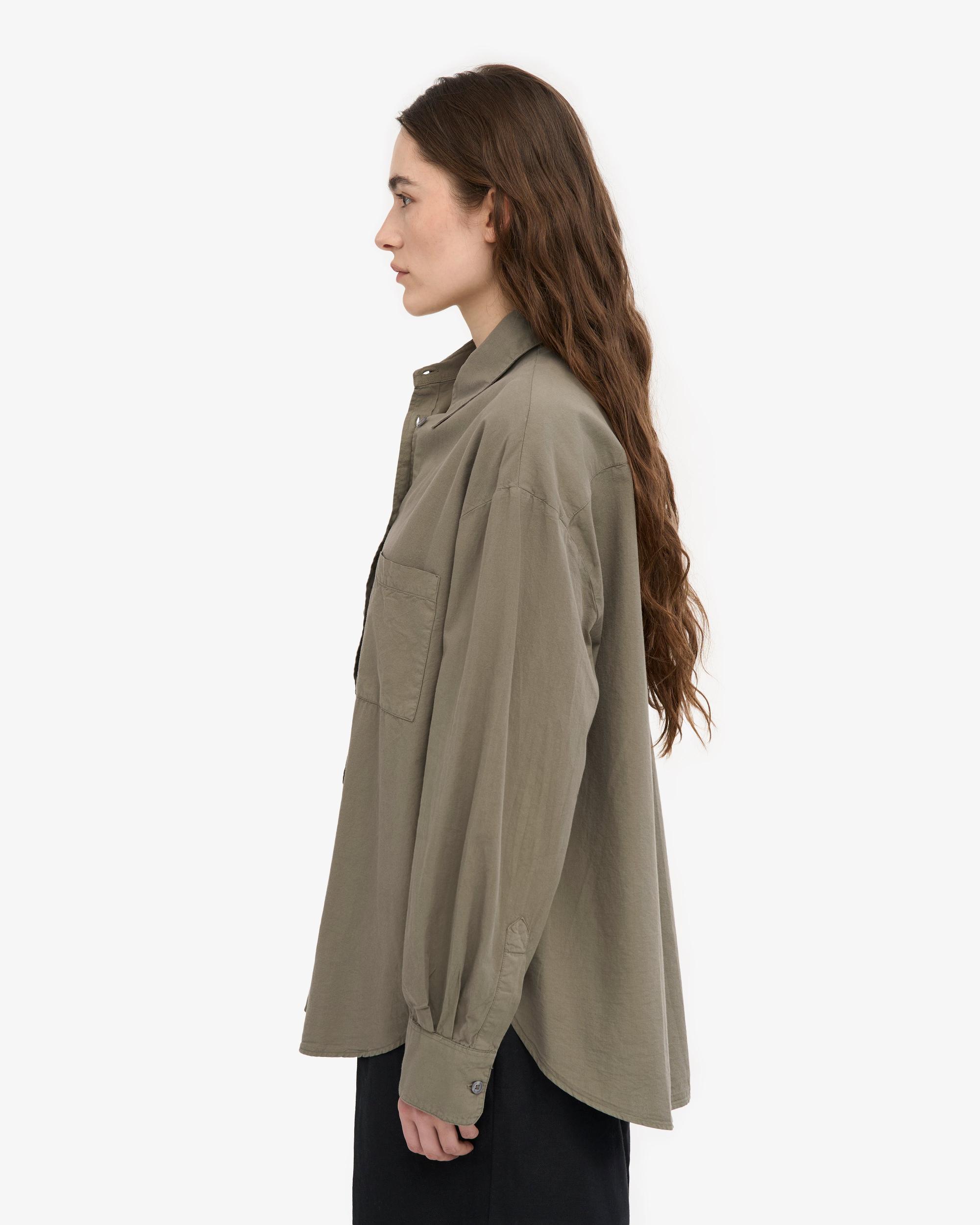 Organic Oversized Shirt - Navy Blue Product Image