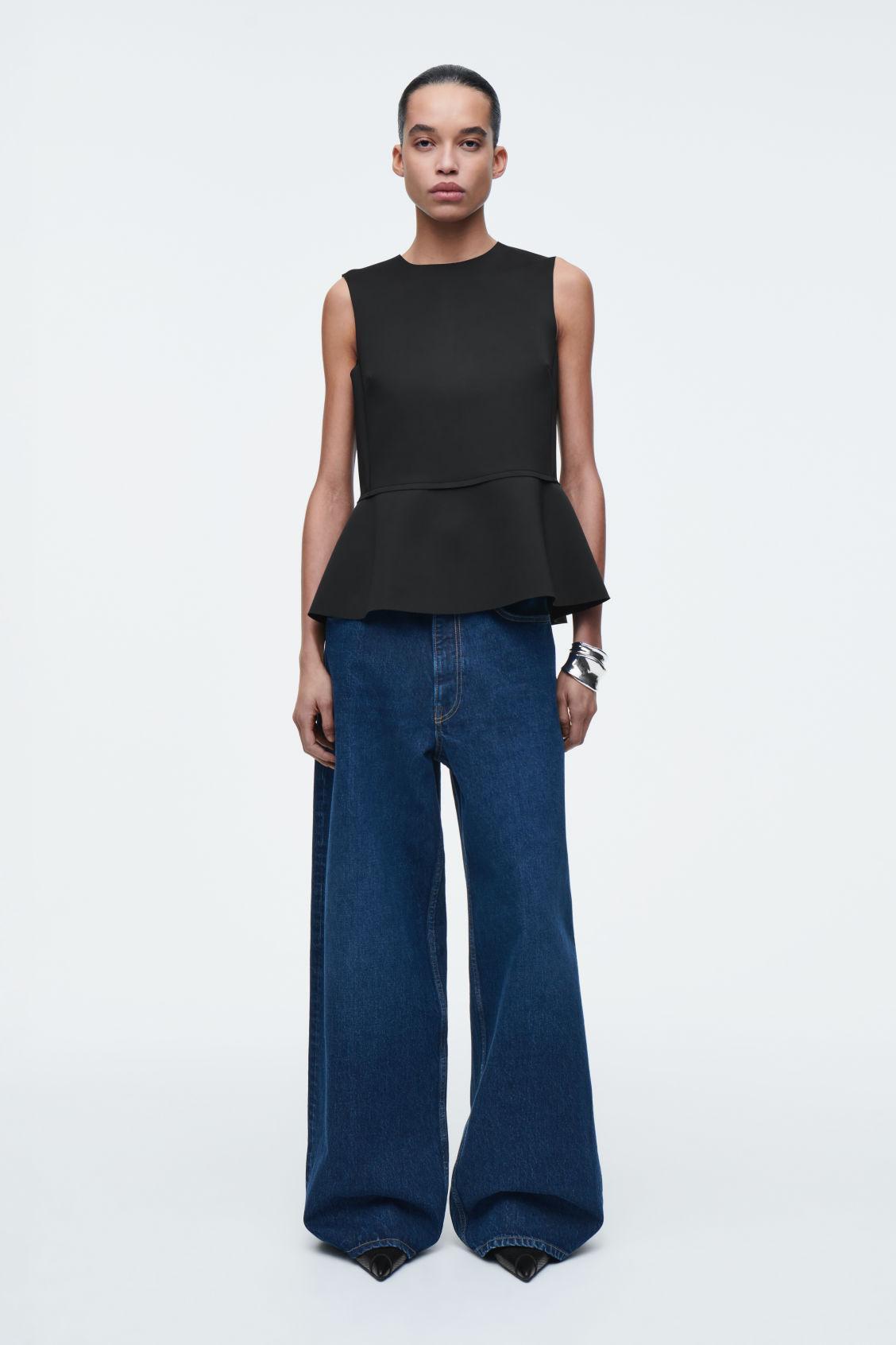 PEPLUM SCUBA TANK TOP Product Image