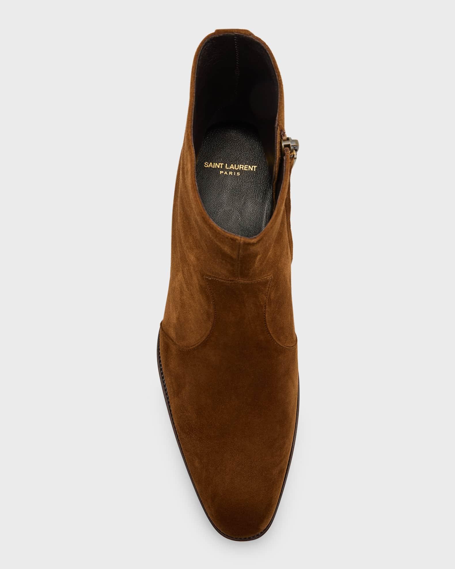 Men's Wyatt 40 Suede Zip Ankle Boots Product Image