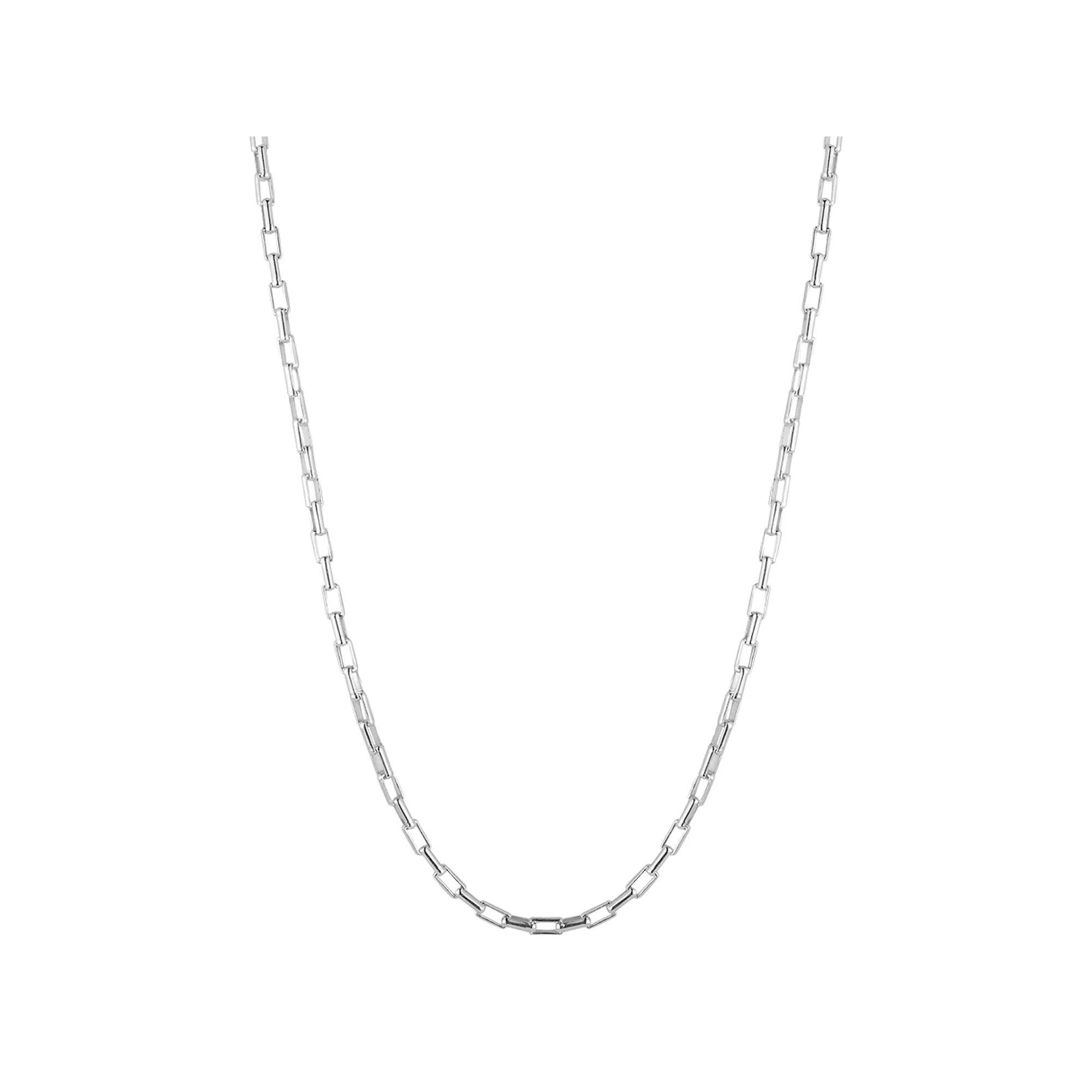Sunkissed Sterling 14k Gold over Silver Square Long Link Necklace, Women's, Size: 18", Silver Tone Product Image