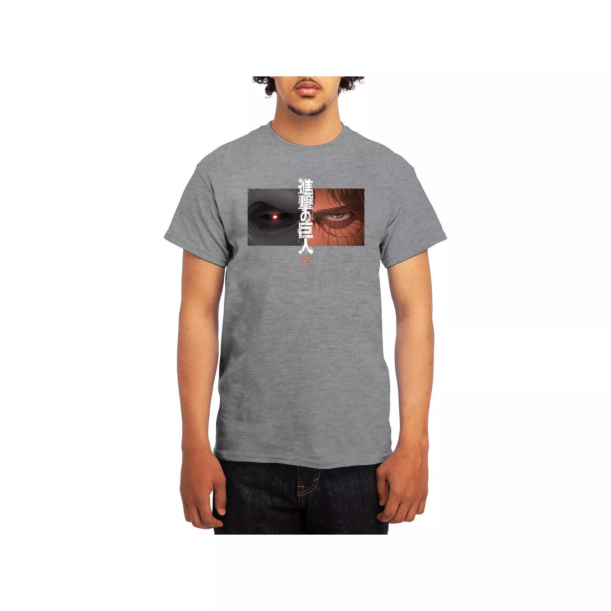 Men's Attack on Titan Split Eye Graphic Tee, Size: Large, Turquoise Product Image