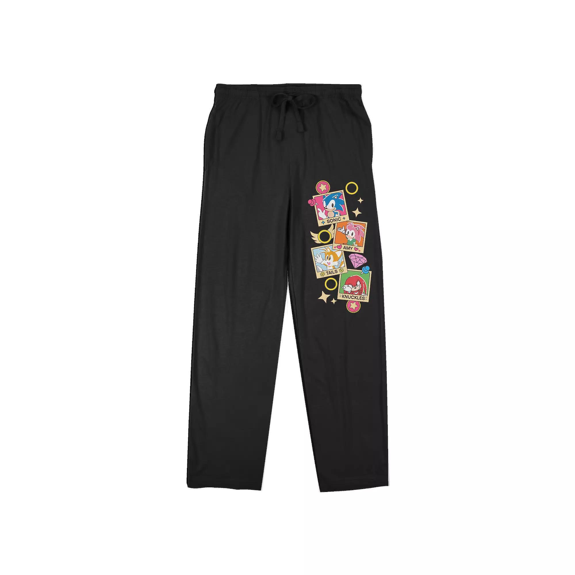 Men's Sonic the Hedgehog & Friends Pajama Pants, Size: Large, Black Product Image