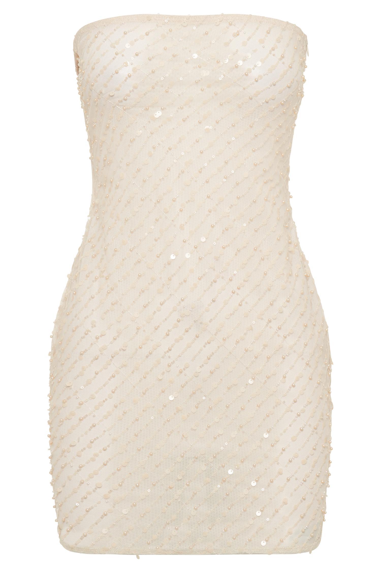 Yolanda Sequin Mini Dress - Buttercream Product Image