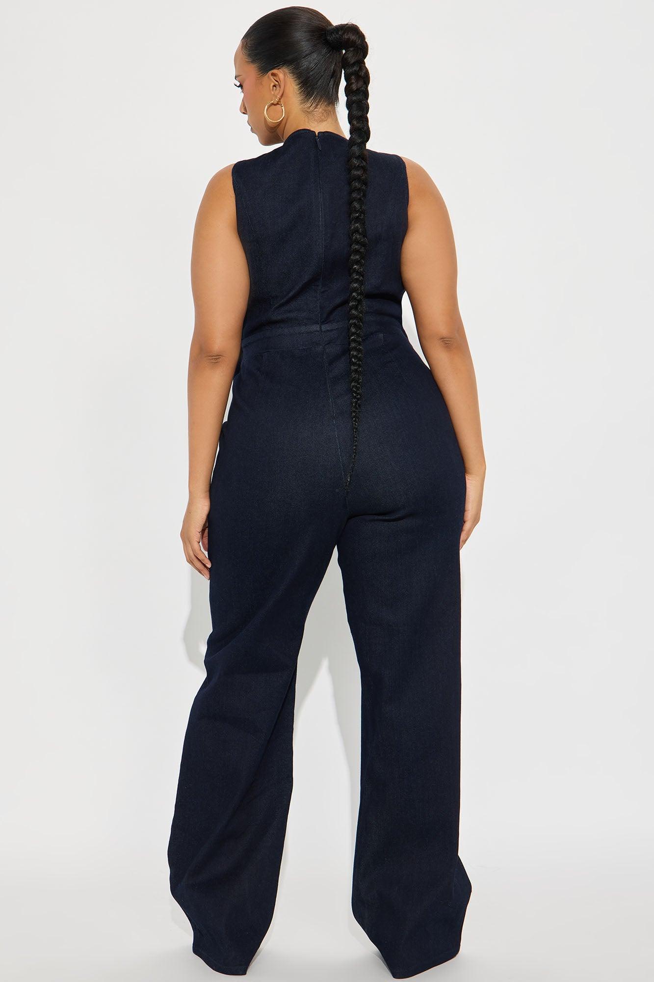 Emma Denim Straight Leg Jumpsuit - Indigo Product Image