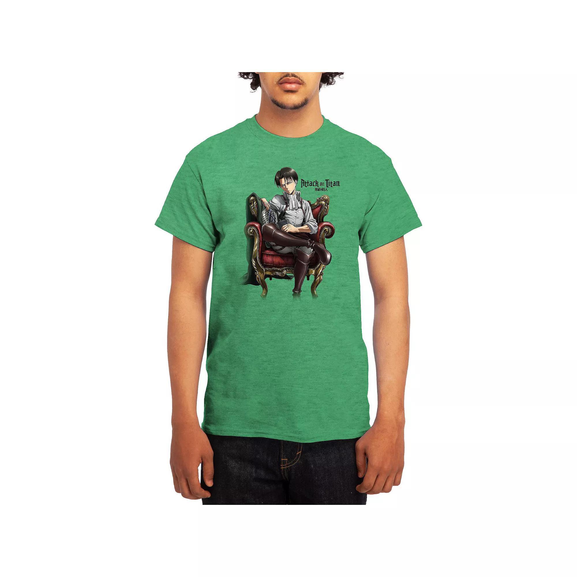 Men's Attack on Titan Levi Throne Graphic Tee, Boy's, Size: XXL, Turquoise Product Image