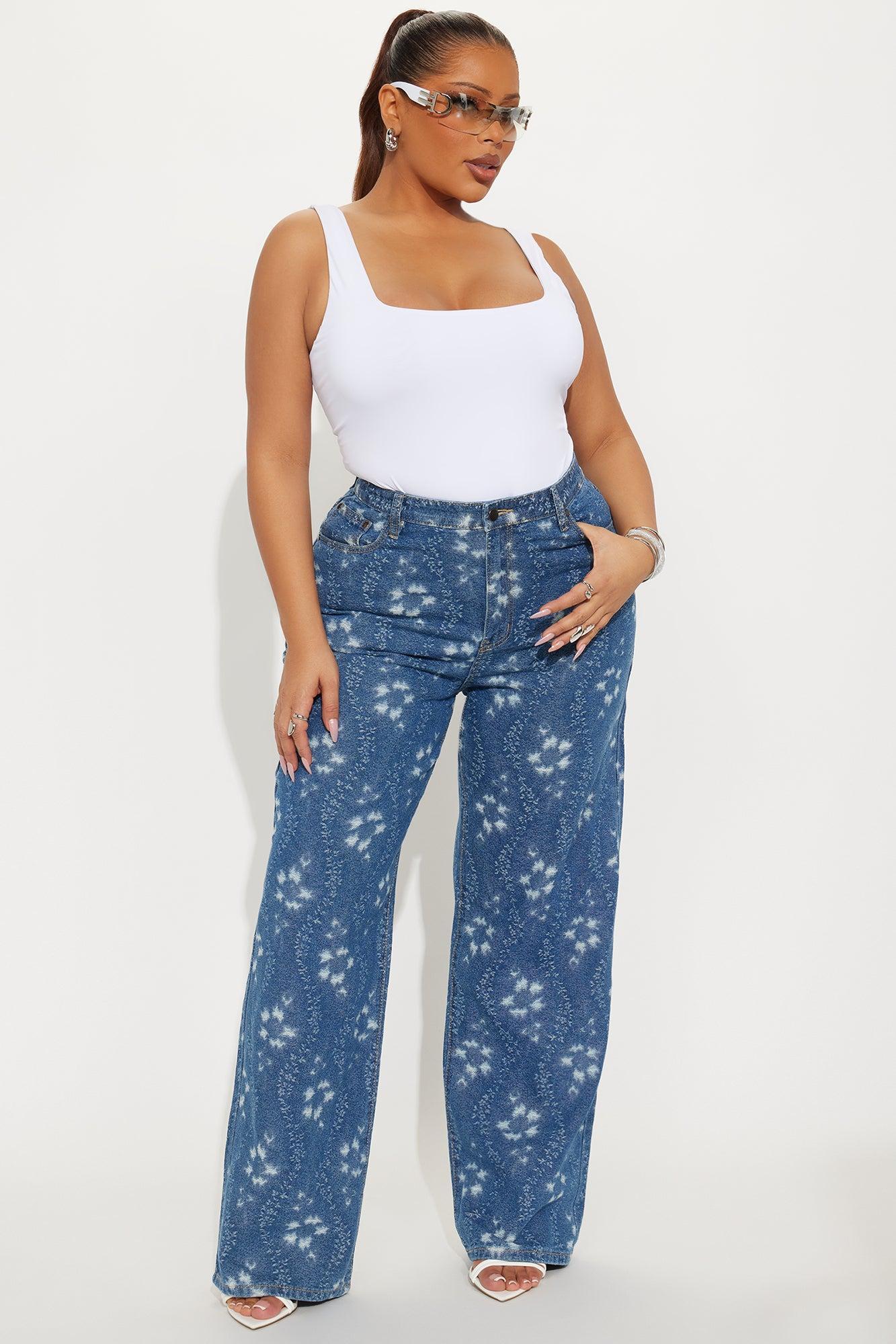 Kaleidoscope Dreams Straight Leg Jeans - Medium Wash Product Image