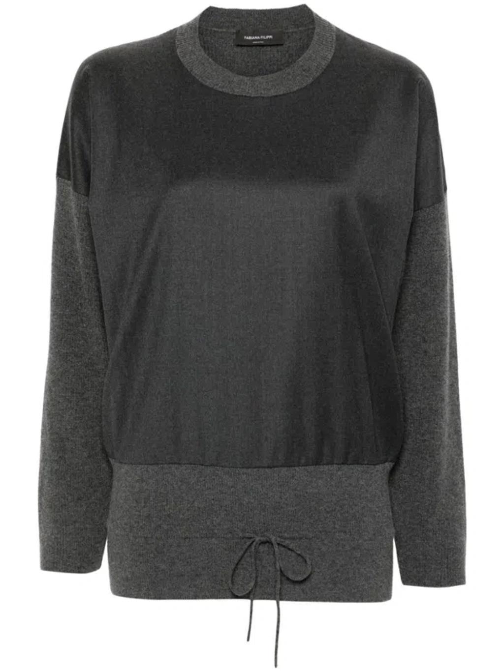 FABIANA FILIPPI Wool Blend Crewneck Sweater In Grey Product Image